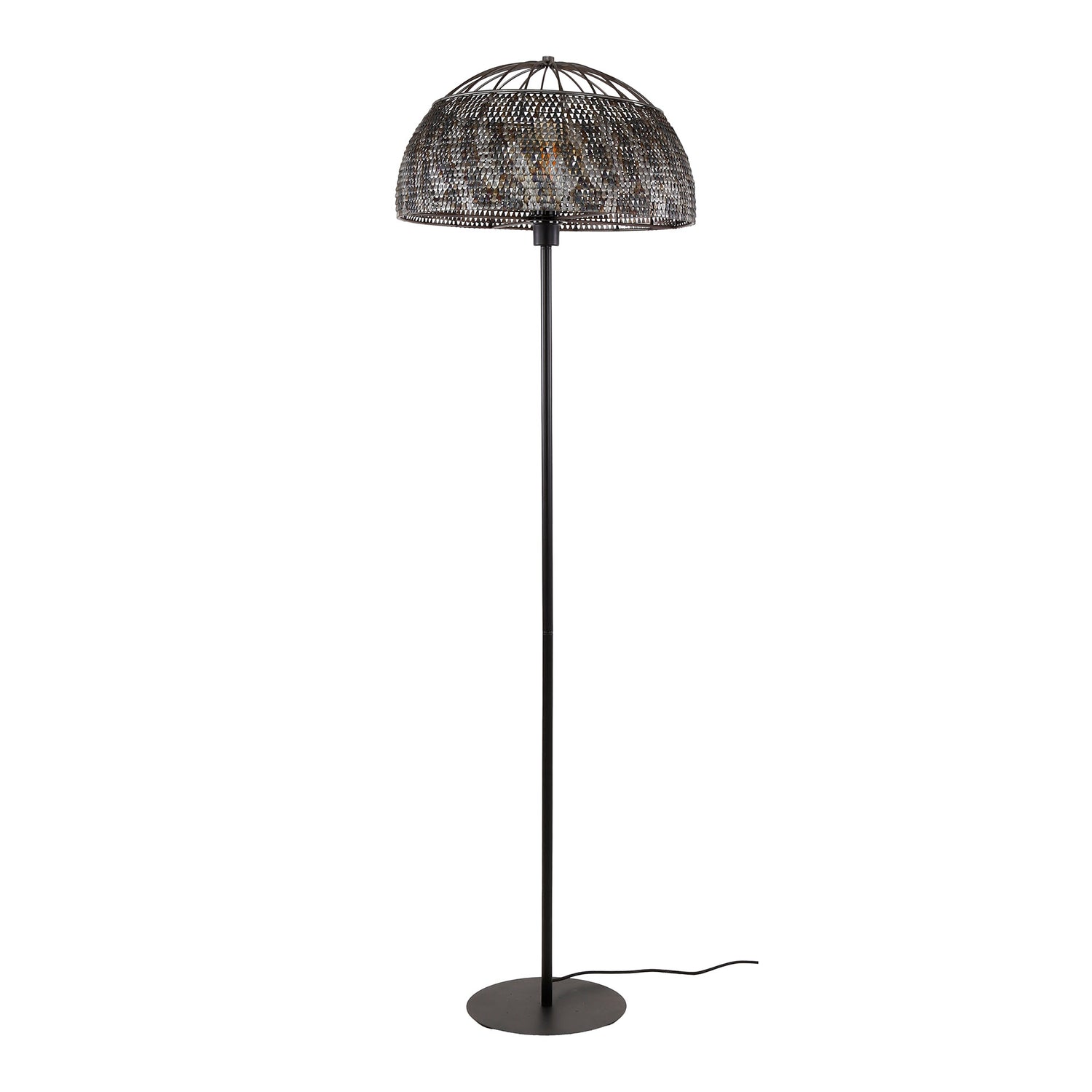 Vloerlamp Ø50 Armor Open - 50x50x164 cm - Zwart Bruin