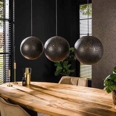 Hanglamp met 3 lampen Ø30 Zip - 115x30x150 cm - Artic Zwart