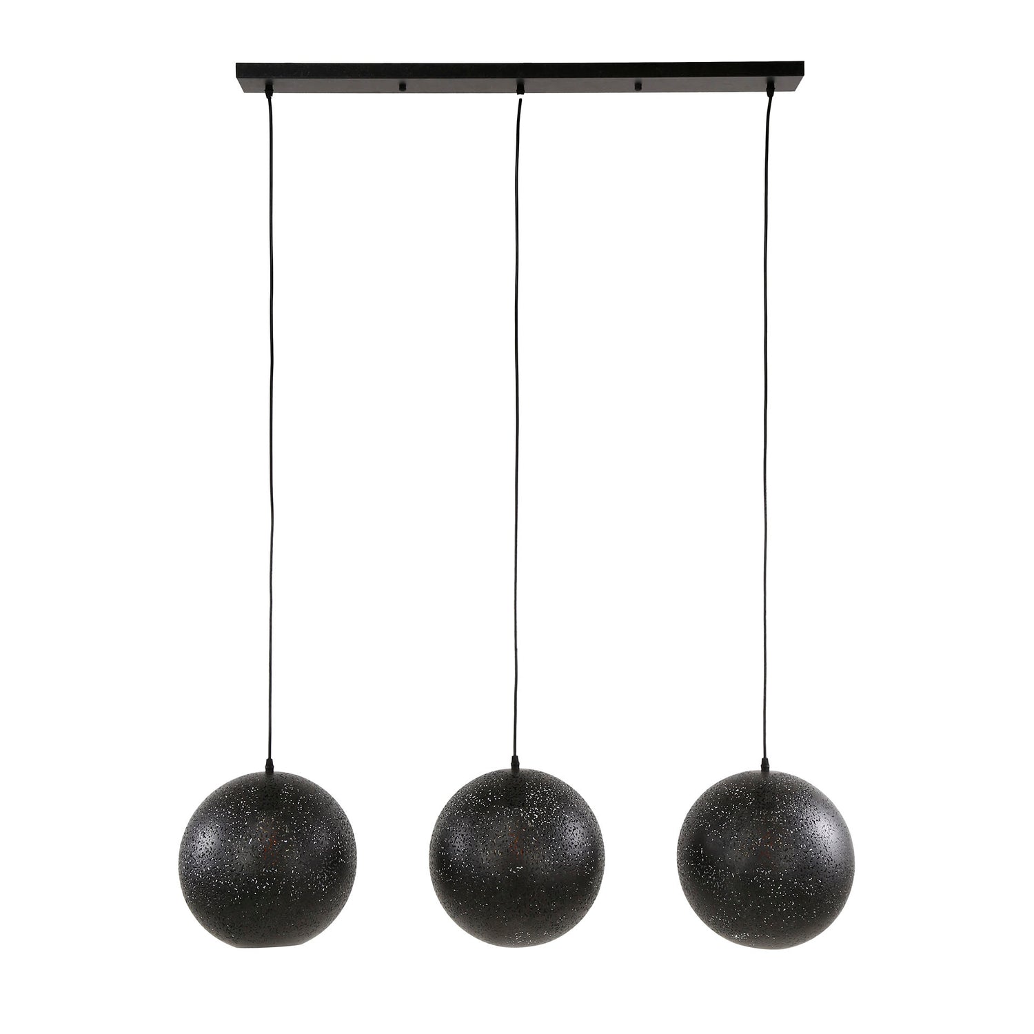 Hanglamp met 3 lampen Ø30 Zip - 115x30x150 cm - Artic Zwart