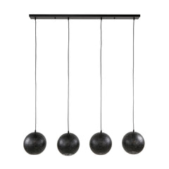 Hanglamp met 4 lampen zip - 135x25x150 cm - Artic Zwart