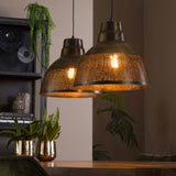 Hanglamp met 2xØ38 Screen - 95x38x150 cm - Brons - Antiek