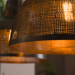 Hanglamp met 2xØ38 Screen - 95x38x150 cm - Brons - Antiek