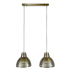 Hanglamp met 2xØ38 Screen - 95x38x150 cm - Brons - Antiek