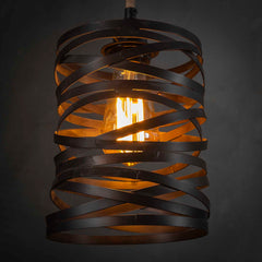 Hanglamp met 7 Lampen Twist Wikkel XL - 175x15x150 cm - Slate Grey