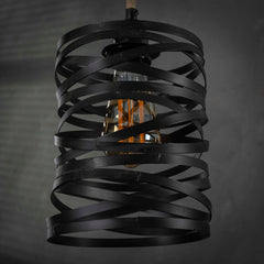Hanglamp met 7 Lampen Twist Wikkel XL - 175x15x150 cm - Slate Grey