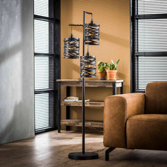 Vloerlamp 3L Spindle - 37x29x150 cm - Slate Grey