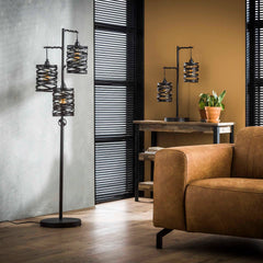 Vloerlamp 3L Spindle - 37x29x150 cm - Slate Grey