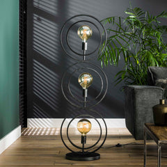 Vloerlamp met 3 lampen Turn Around - 40x30x124 cm - Charcoal