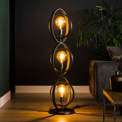Vloerlamp met 3 lampen Turn Around - 40x30x124 cm - Charcoal