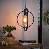 Hanglamp met 1 lamp Turn Around - 40x30x150 cm - Charcoal