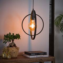 Hanglamp met 1 lamp Turn Around - 40x30x150 cm - Charcoal