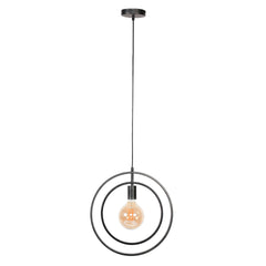 Hanglamp met 1 lamp Turn Around - 40x30x150 cm - Charcoal