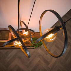 Hanglamp met 3 lampen Turn around getrapt - 40x40x150 cm - Charcoal