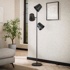 Vloerlamp met 3x Ø18 Kinetic - 40x40x167 cm - Charcoal