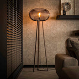 Vloerlamp 3-poot Copper Twist - 55x55x170 cm - Zwart Nikkel