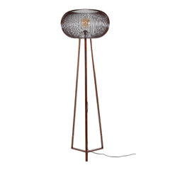 Vloerlamp 3-poot Copper Twist - 55x55x170 cm - Zwart Nikkel