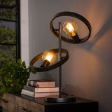 Tafellamp met 2 lampen hover - 42x26x53 cm - Charcoal
