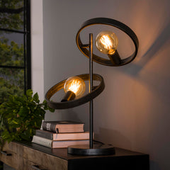 Tafellamp met 2 lampen hover - 42x26x53 cm - Charcoal