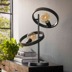Tafellamp met 2 lampen hover - 42x26x53 cm - Charcoal