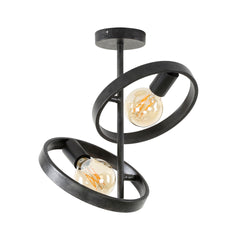 Plafondlamp met 2 lampen hover - 42x26x37 cm - Charcoal