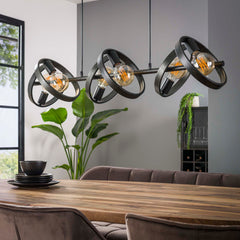 Hanglamp met 6 Lampen Hover - 120x42x150 cm - Charcoal