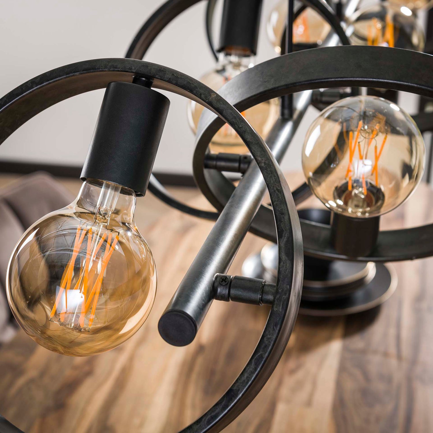 Hanglamp met 6 Lampen Hover - 120x42x150 cm - Charcoal
