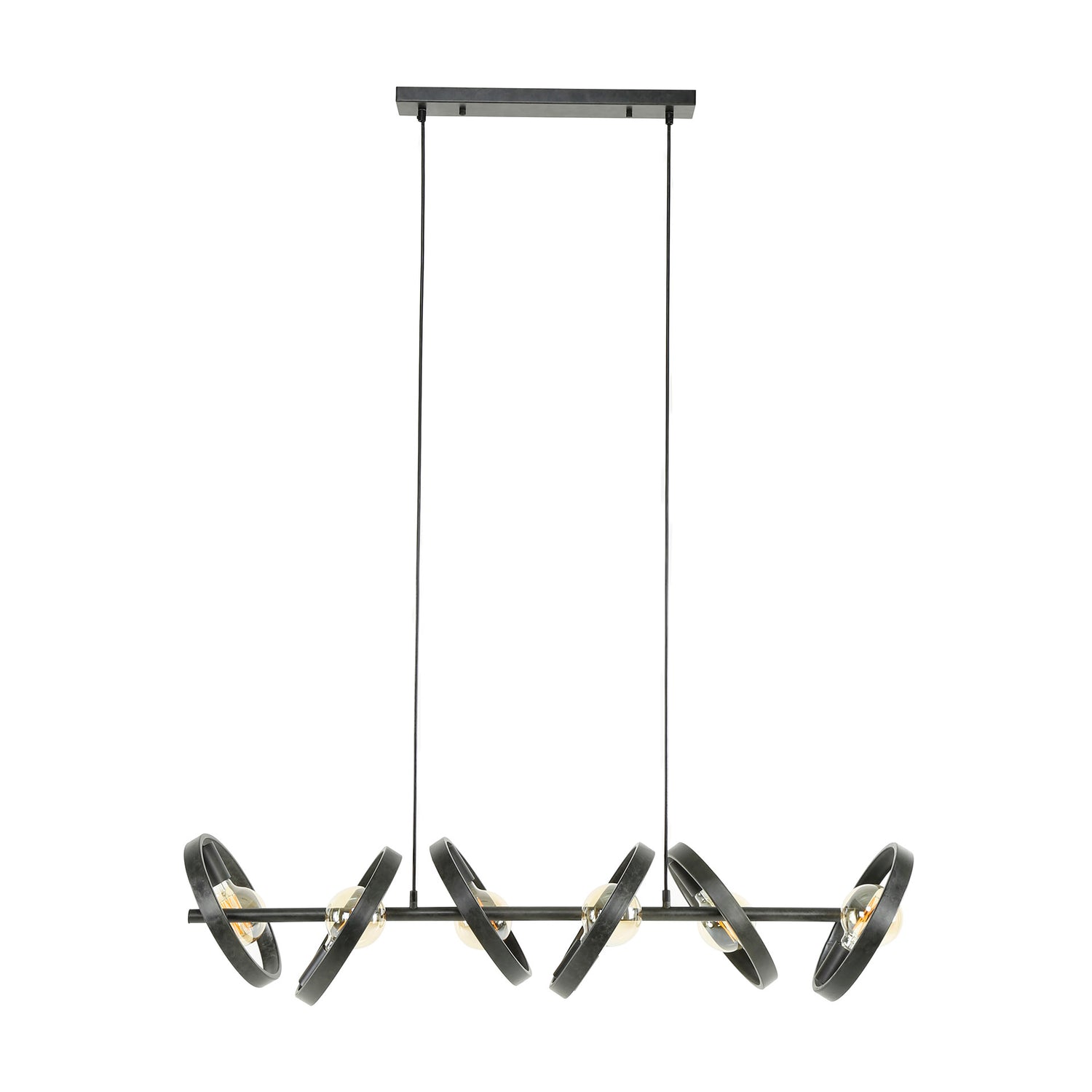 Hanglamp met 6 Lampen Hover - 120x42x150 cm - Charcoal