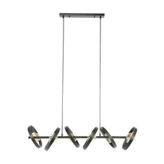 Hanglamp met 6 Lampen Hover - 120x42x150 cm - Charcoal