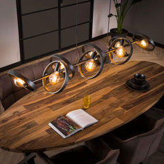 Hanglamp met 8 lampen hover - 160x42x150 cm - Charcoal