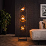 Vloerlamp met 3 lampen Cosmos Mesh - 36x22x160 cm - Artic Zwart
