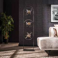Vloerlamp met 3 lampen Cosmos Mesh - 36x22x160 cm - Artic Zwart