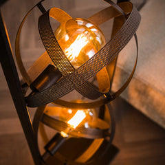 Vloerlamp met 3 lampen Cosmos Mesh - 36x22x160 cm - Artic Zwart