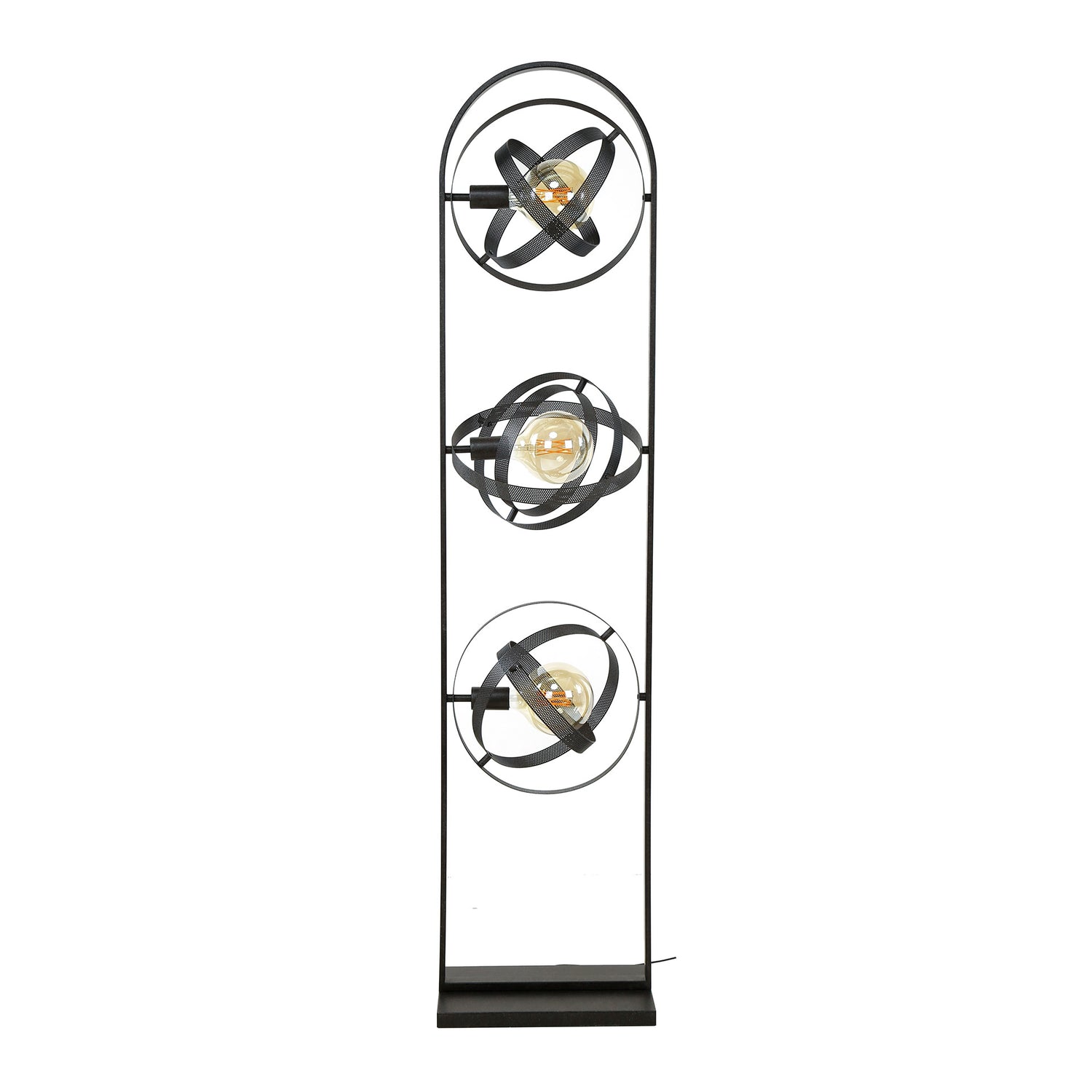 Vloerlamp met 3 lampen Cosmos Mesh - 36x22x160 cm - Artic Zwart