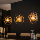 Hanglamp met 3 Lampen Cosmos Mesh - 115x33x150 cm - Artic - Zwart