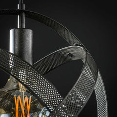 Hanglamp met 3 Lampen Cosmos Mesh - 115x33x150 cm - Artic - Zwart