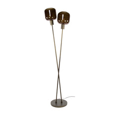 Vloerlamp Bronza 2-Lichts - 46x30x167 cm - Sienna Bruin