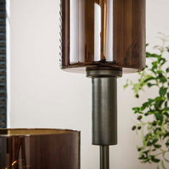 Vloerlamp Sepiora getrapt met 3 lampen - 33x33x165 cm - Sienna Bruin
