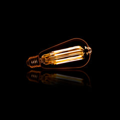 Lichtbron LED Filament Druppel - 6,4x6,4x14 cm - Amber - Glas