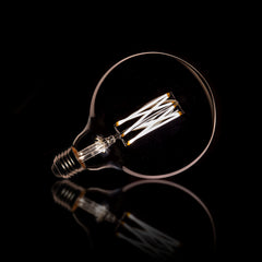 Lichtbron LED [G125] Filament Bol - 12,5x12,5x17,5 cm - E27 6W Dimbaar - Smoke Grey - Glas