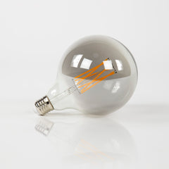 Lichtbron LED [G125] Filament Bol - 12,5x12,5x17,5 cm - E27 6W Dimbaar - Smoke Grey - Glas