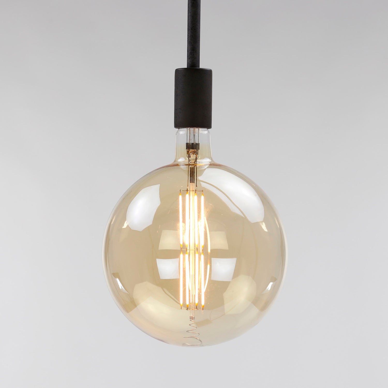 Lichtbron LED Filament Bol [G200] E27 8W - 20x20x28 cm - Amber - Glas