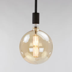 Lichtbron LED Filament Bol [G200] E27 8W - 20x20x28 cm - Amber - Glas