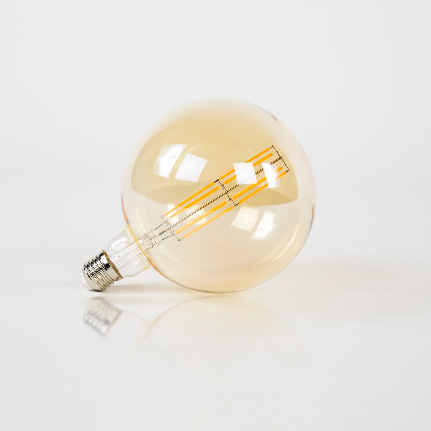 Lichtbron LED Filament Bol [G150] - 15x15x16 cm - Amber - Glas