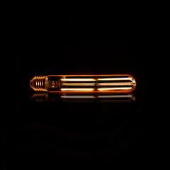 Lichtbron LED Filament Buis [T32-L185] - 3x3x18,5 cm - 4W - 2100K - 280lm - Dimbaar - Amber Glas