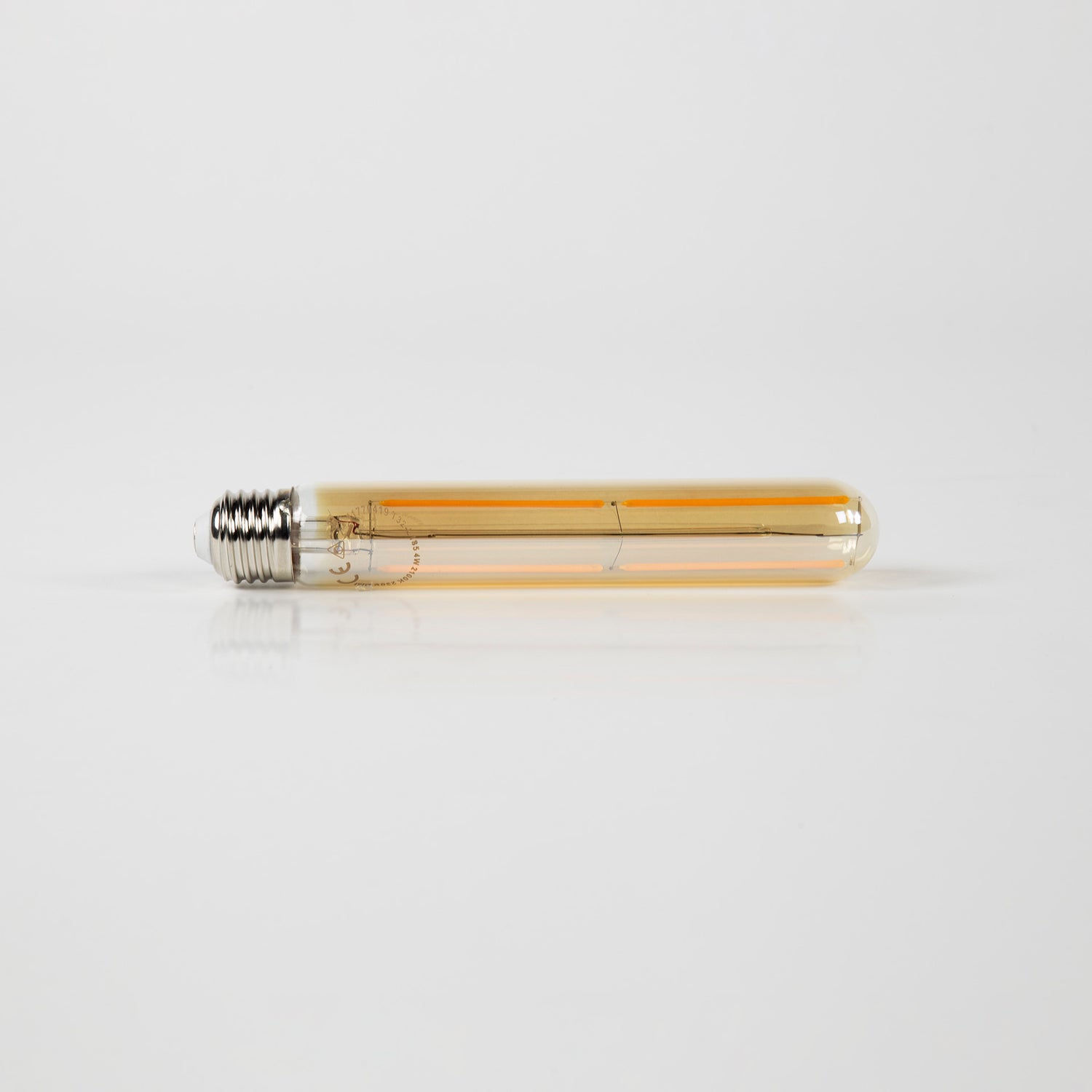 Lichtbron LED Filament Buis [T32-L185] - 3x3x18,5 cm - 4W - 2100K - 280lm - Dimbaar - Amber Glas