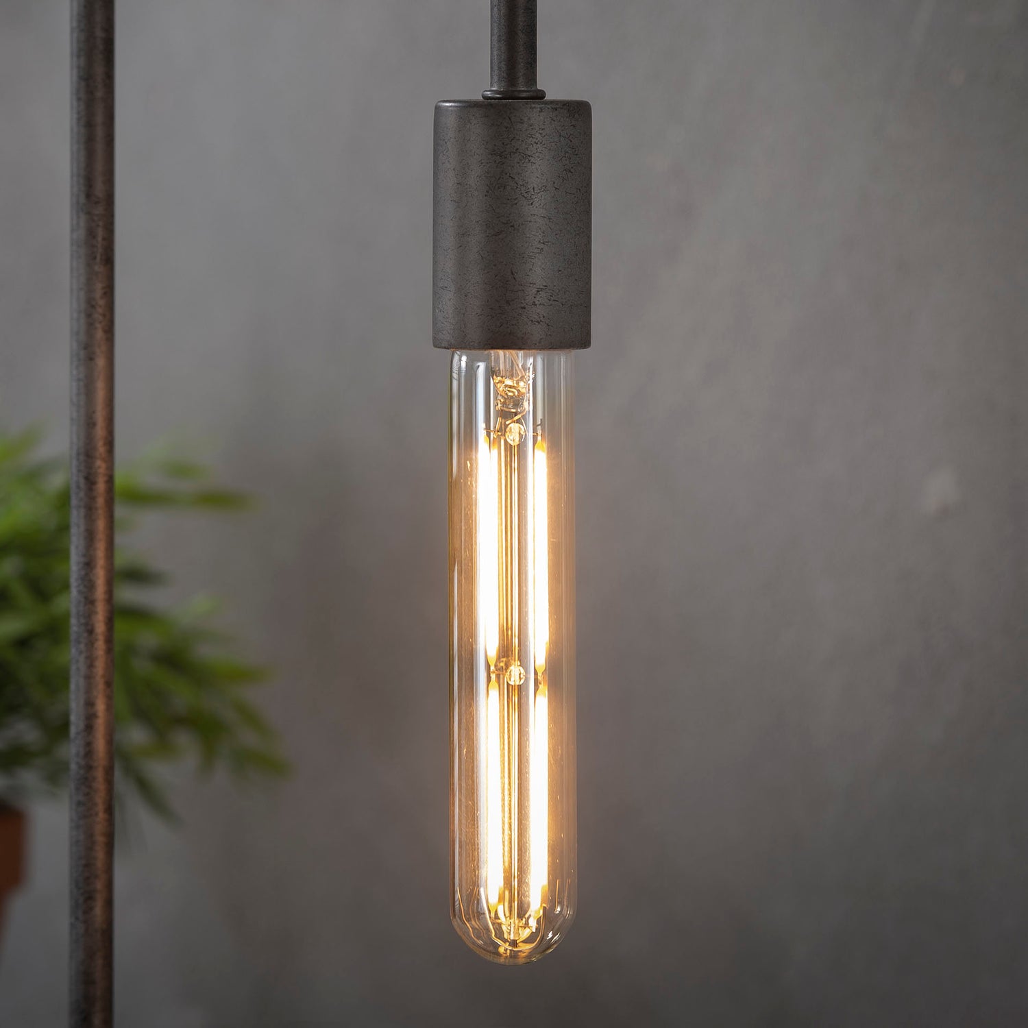 Lichtbron LED Filament Buis [T32-L185] - 3x3x18,5 cm - 4W - 2100K - 280lm - Dimbaar - Amber Glas