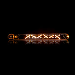 LED Lichtbron Filament Buis [T32-L300] - 3x3x30 cm - E27 4W 2100K 280lm dimbaar - Amberkleurig Glas