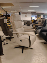 Relaxfauteuil Cadillac Large - Lama 186 Champagne - Elektrisch verstelbaar