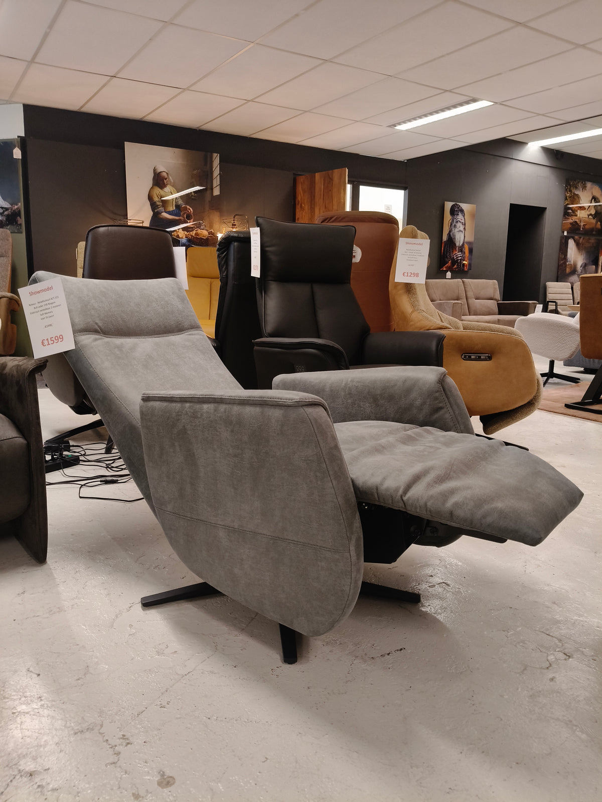 Releazz Relaxfauteuil ACT-321 - Bull Leder 158 Niagara - Elektrisch 2 motoren