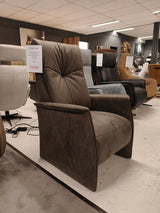 Releazz Relaxfauteuil ACT-357 - Bull Leder 108 Wood - Elektrisch 2 motoren